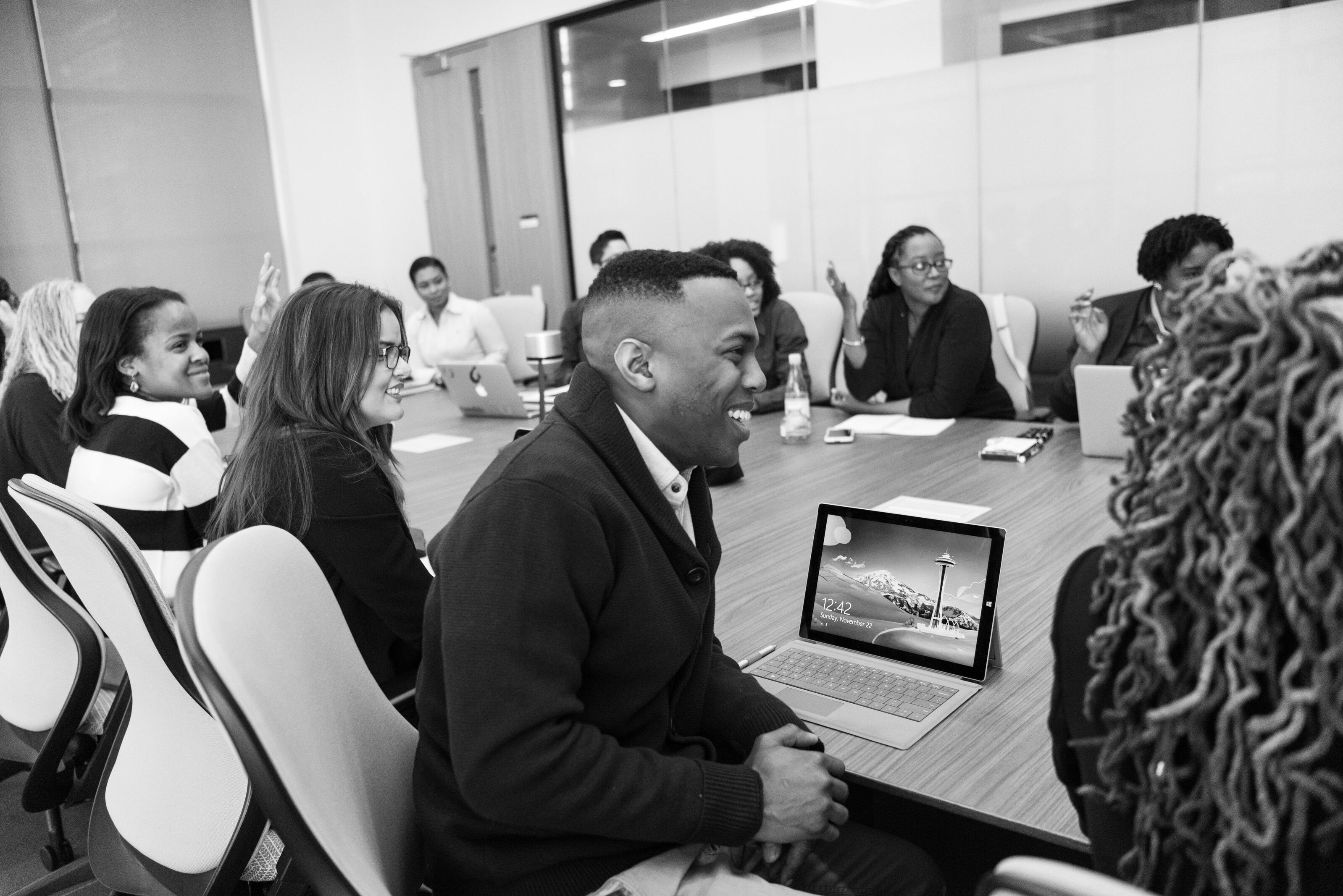 A group of people having some conference